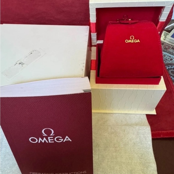 RARE BOX FULL PAPERS Omega Two-Tone Silver and Gold Watch